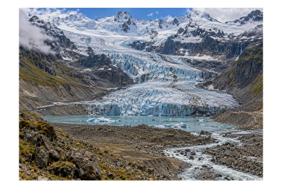 Un glacier de montagne dans les Alpes - planche non légendée